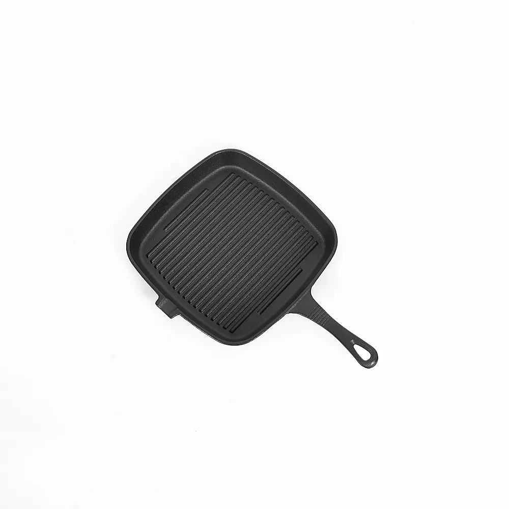 Large Nonstick Cast Iron Grill Plate Frying Pan 36cm