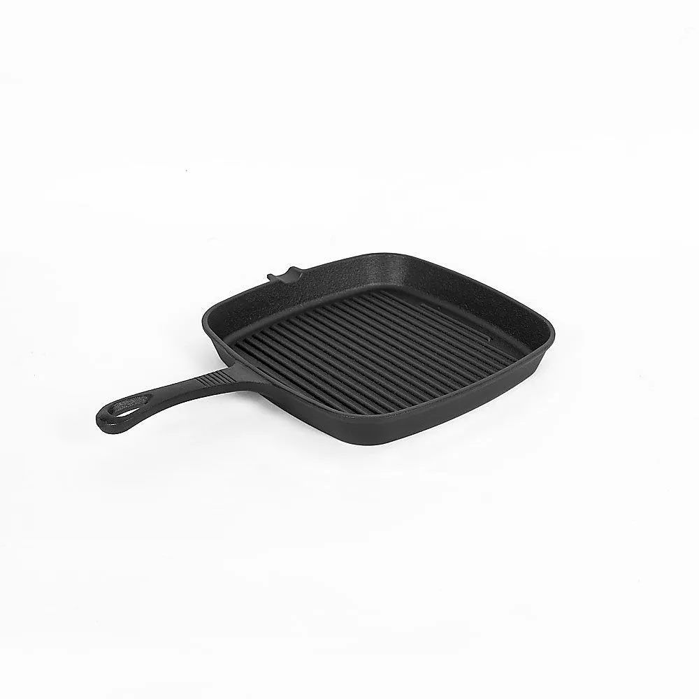 Large Nonstick Cast Iron Grill Plate Frying Pan 36cm