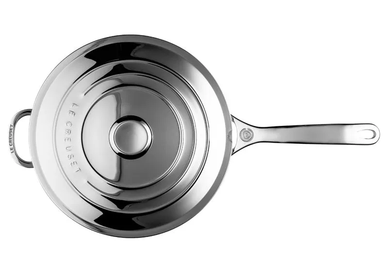 Le Creuset Signature Stainless Steel Sauté Pan with Lid 24cm