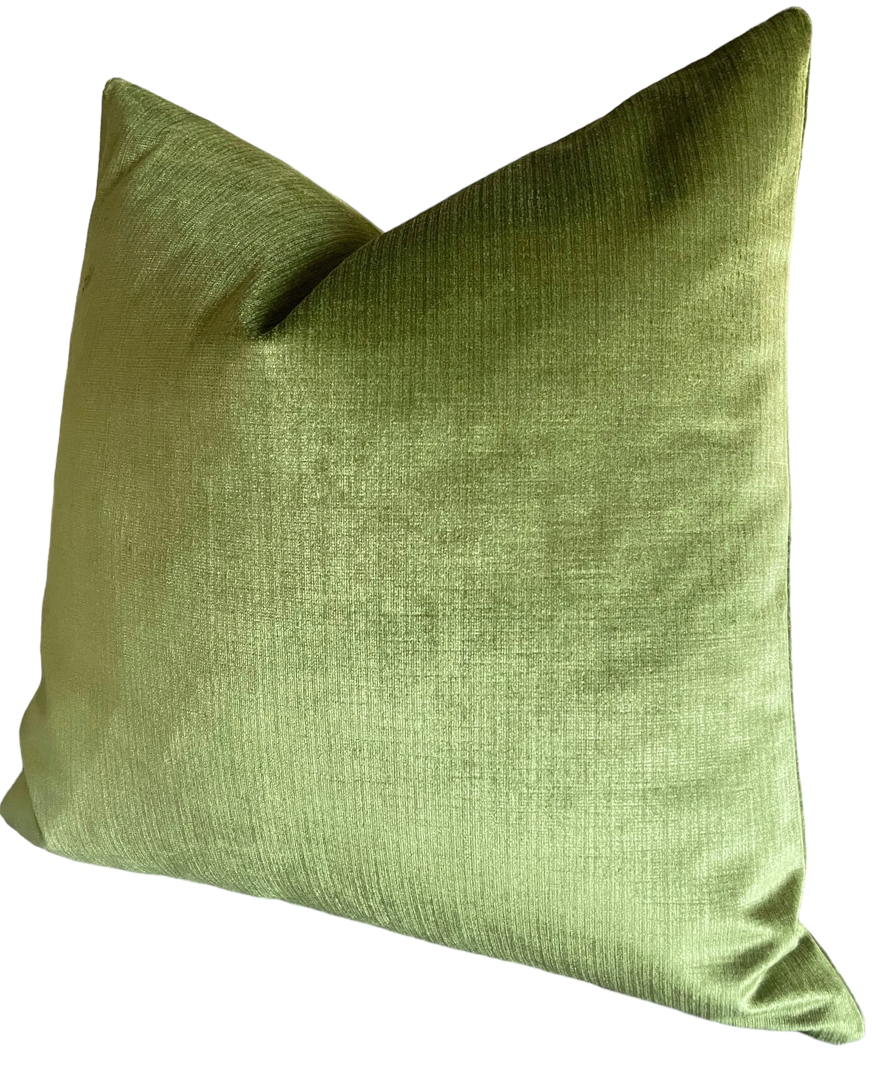 Leafy Green Chartreuse Velvet Pillow / Light Green Velvet Cushion Cover / ZIPPER Pillow Cover / Solid Green Pillow / Green Yellow Pillow Cover