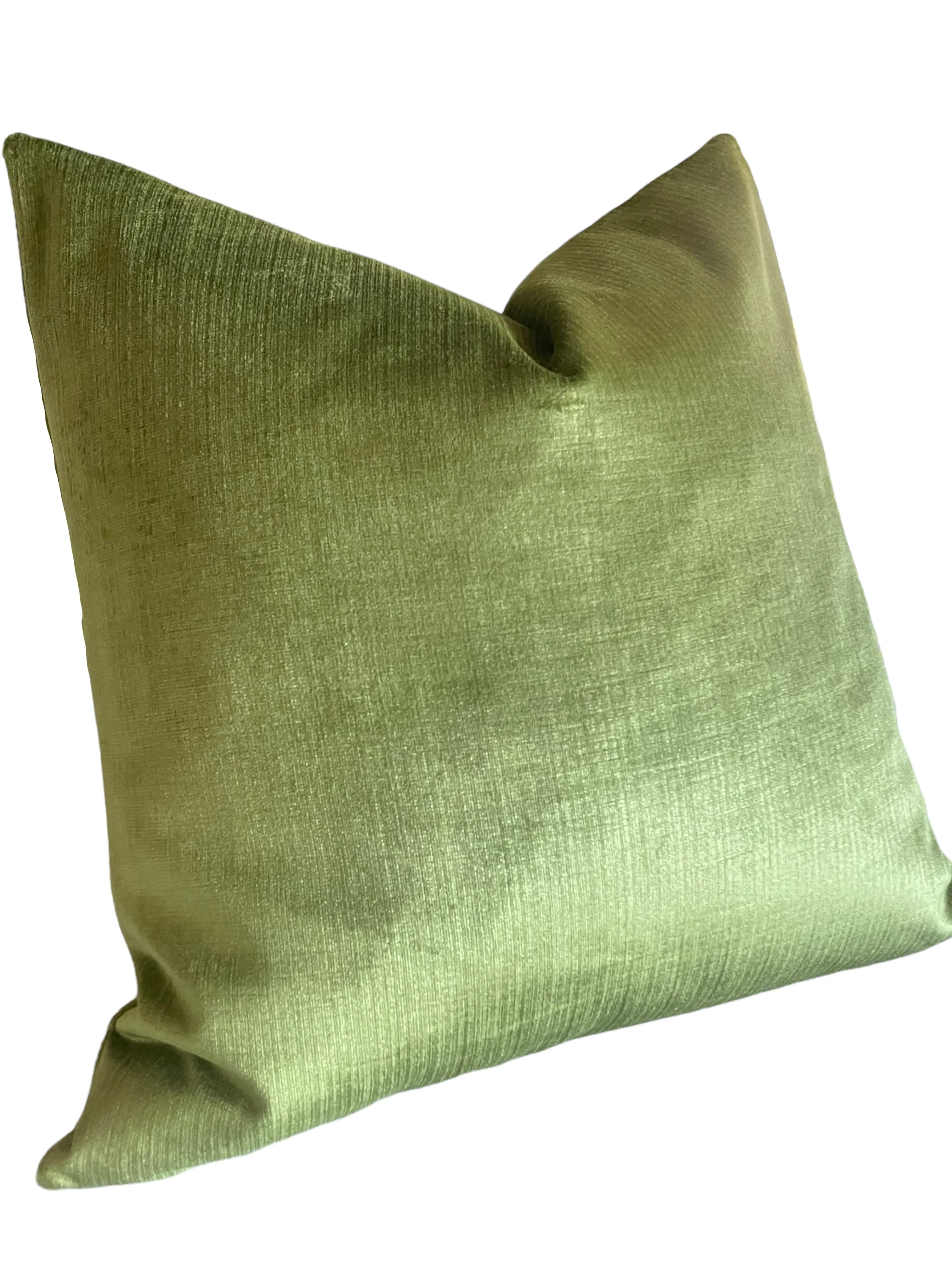 Leafy Green Chartreuse Velvet Pillow / Light Green Velvet Cushion Cover / ZIPPER Pillow Cover / Solid Green Pillow / Green Yellow Pillow Cover