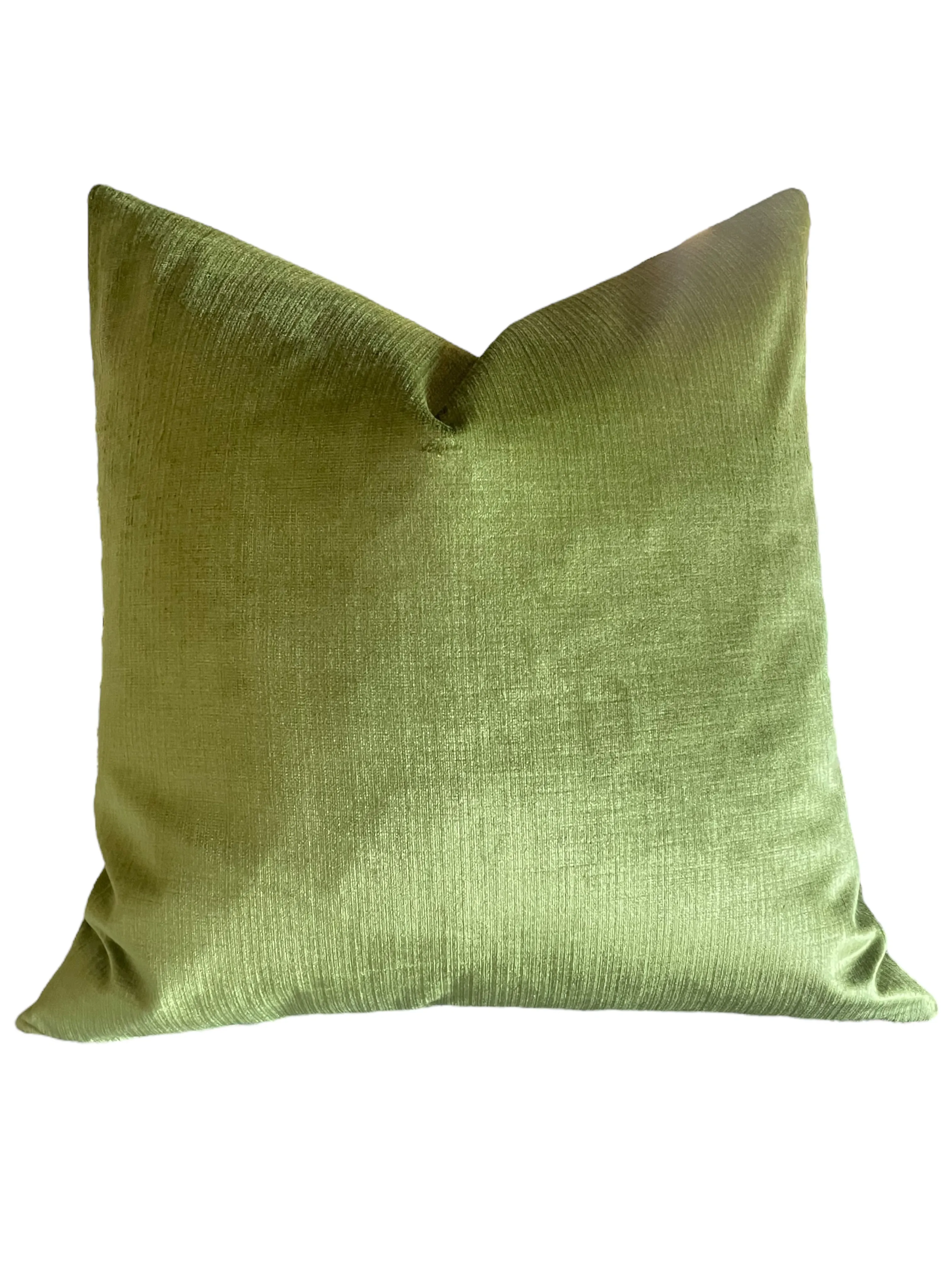 Leafy Green Chartreuse Velvet Pillow / Light Green Velvet Cushion Cover / ZIPPER Pillow Cover / Solid Green Pillow / Green Yellow Pillow Cover