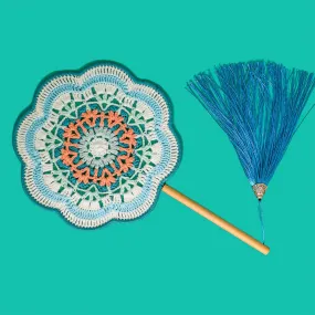 Light Blue Totem Fan Crochet Kit