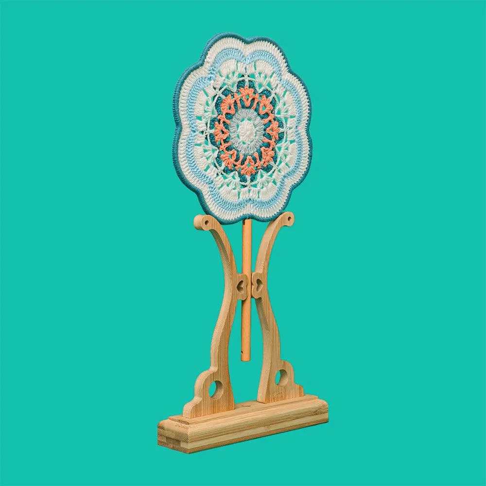 Light Blue Totem Fan Crochet Kit