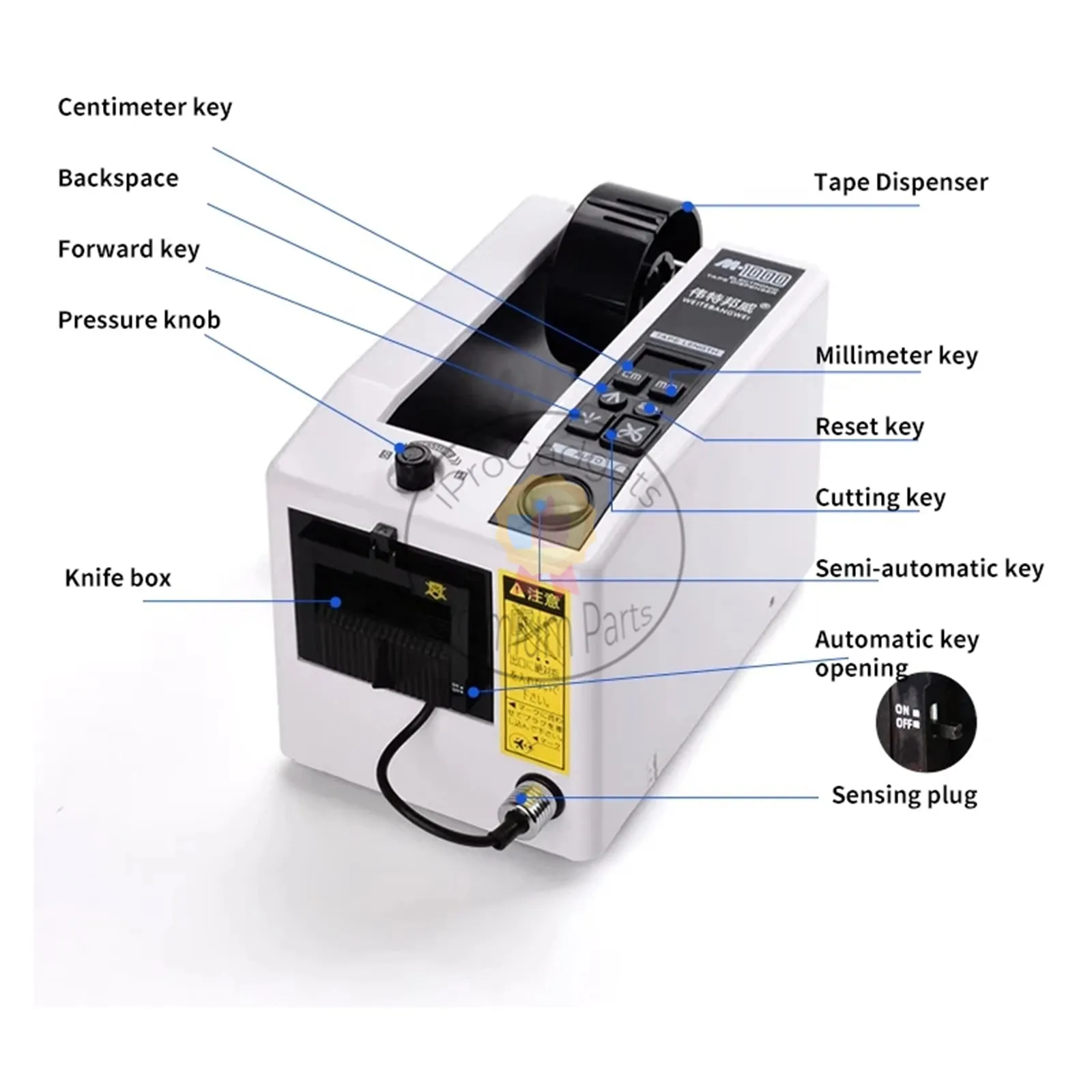 M-1000 Cutting Adhesive Tape Automatic Tape Dispenser Electric Adhesive Tape Roll Cutter