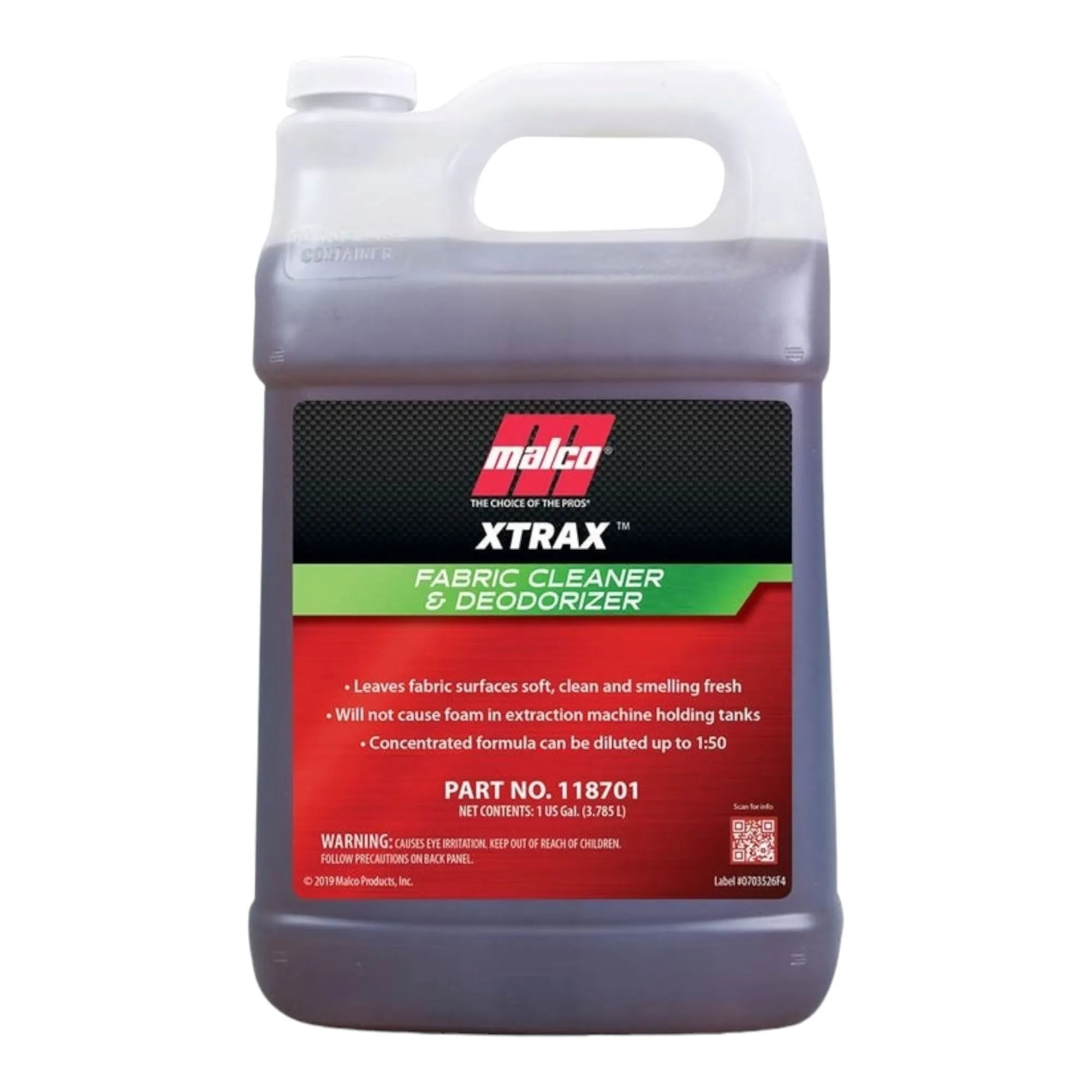 MALCO XTRAX™ LIQUID FABRIC CLEANER & DEODORIZER