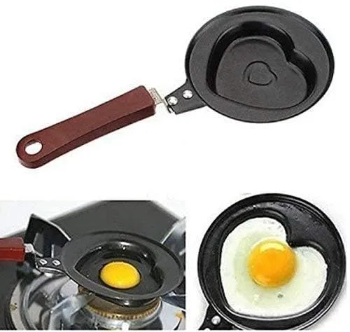 Marji&Anuvrutti Cartoon Shape Mini Non-Stick Egg Frying Pan/Pancake Egg Frying Pan/Breakfast Omelette Pan (Design May Vary)(1 Pcs Mini Omlet Pan) - Non Stick, Black