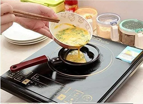 Marji&Anuvrutti Cartoon Shape Mini Non-Stick Egg Frying Pan/Pancake Egg Frying Pan/Breakfast Omelette Pan (Design May Vary)(1 Pcs Mini Omlet Pan) - Non Stick, Black