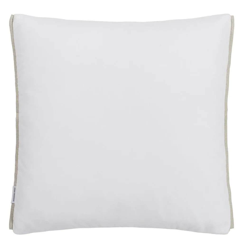 Marquise Chalk Velvet Throw Pillow by Designers Guild