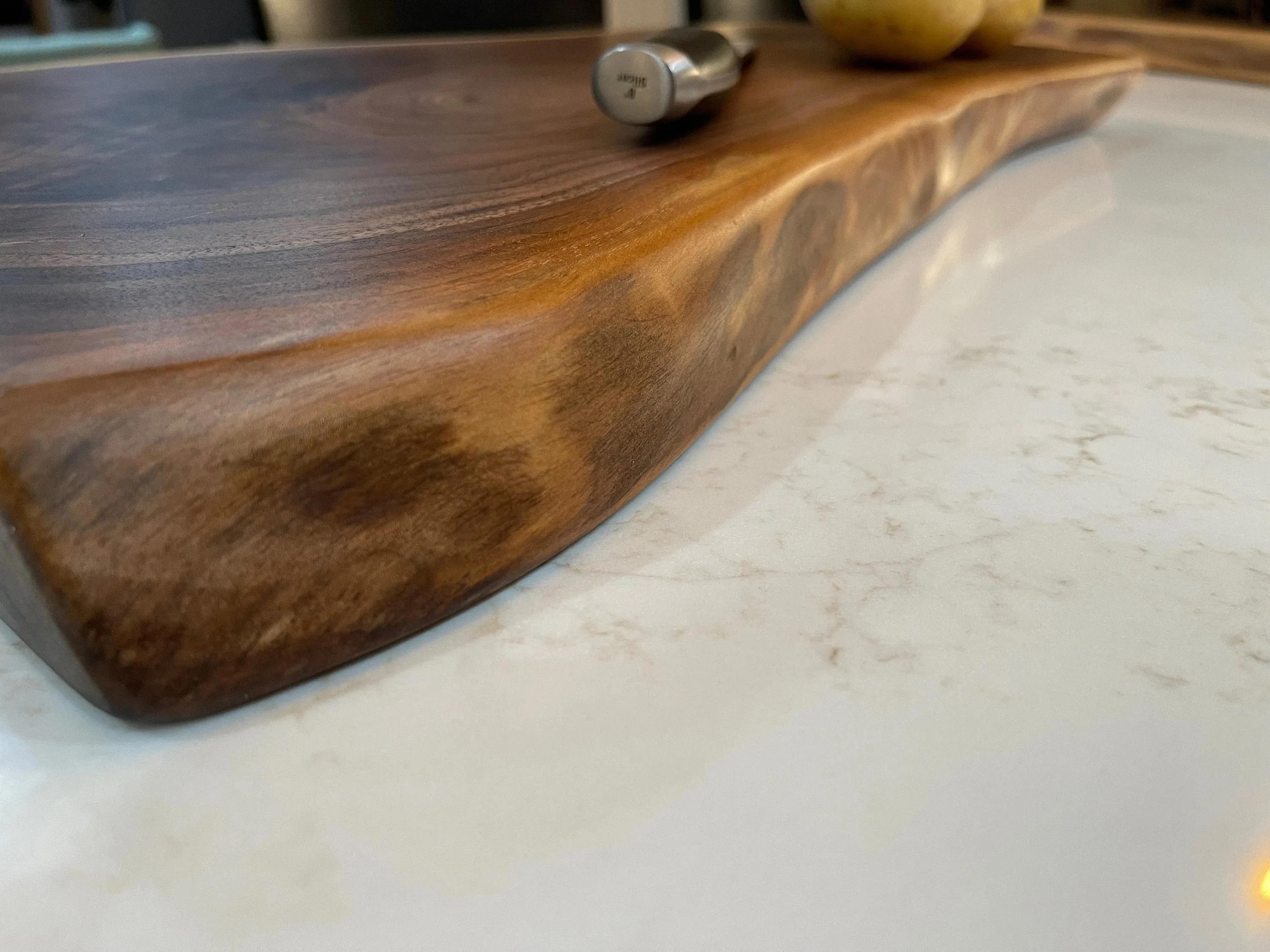 Matching WIDE Live Edge Charcuterie Black Walnut Board, Cutting Board, Serving Tray, Handcrafted - READY to SHIP