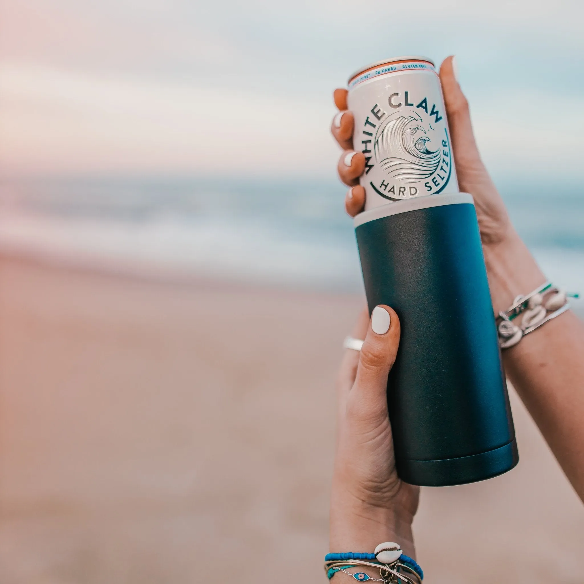 Matte Black Slim Can Cooler