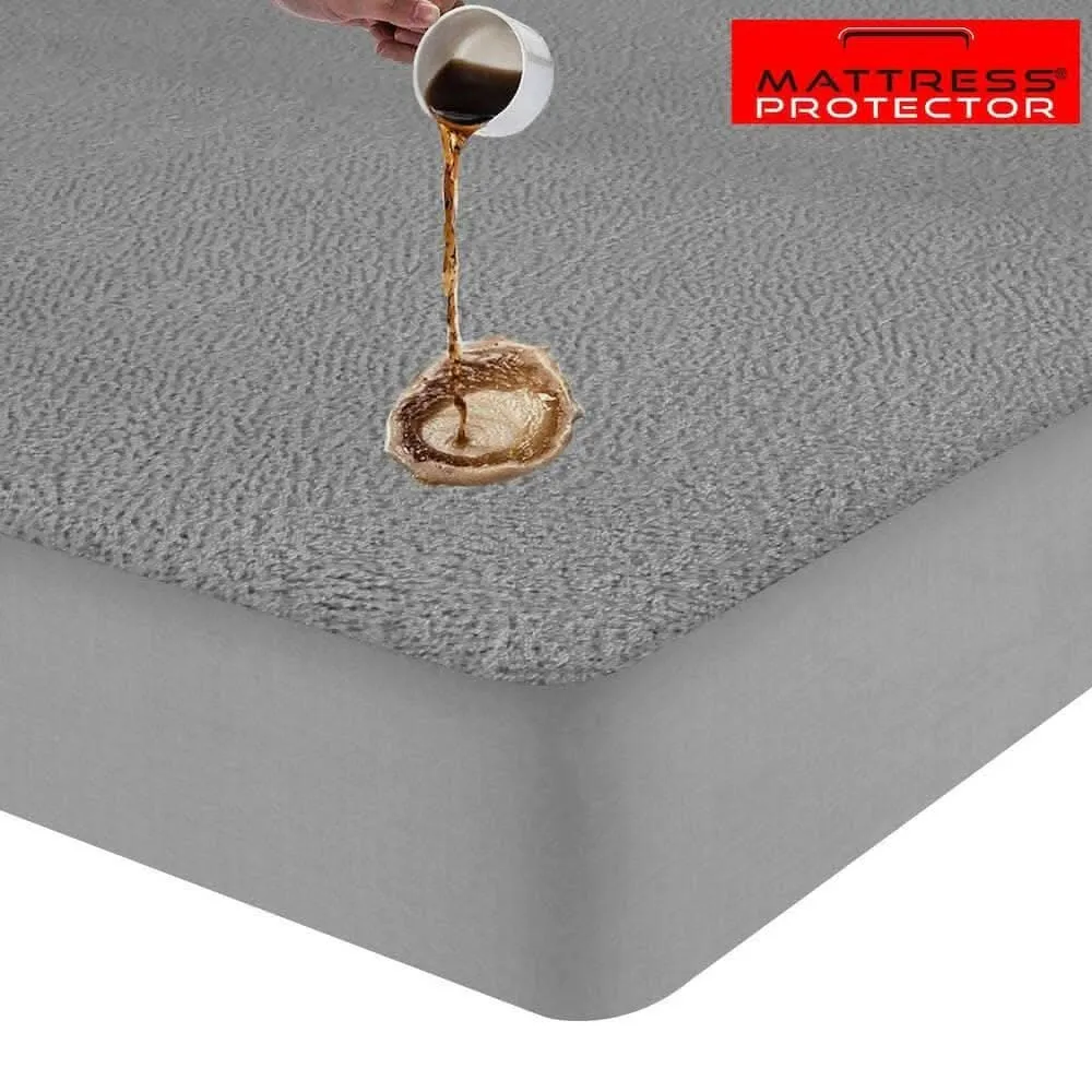 Mattress Protector Grey Waterproof Cover for King Size Bed( 75 x 72)