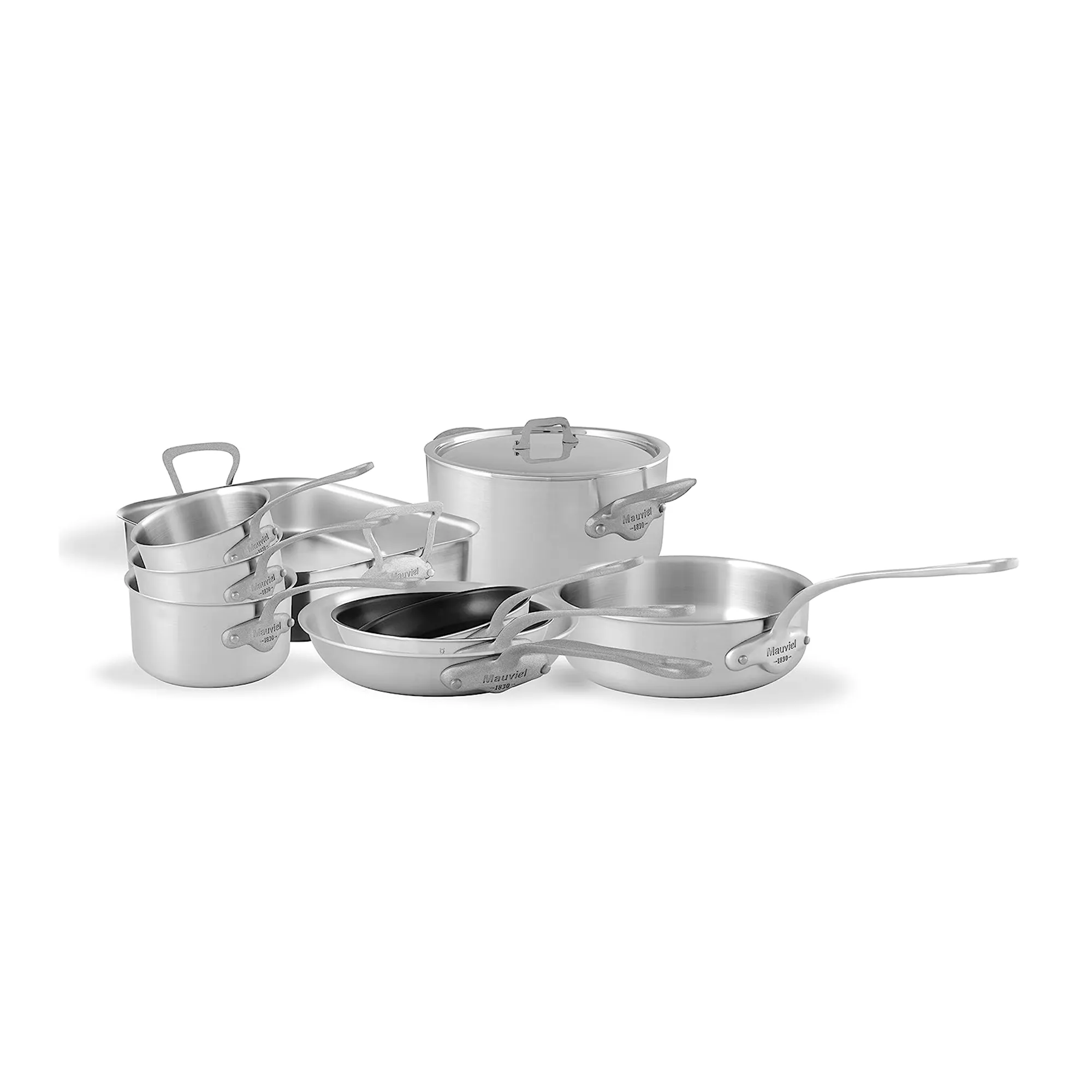 Mauviel M'URBAN 3 SB 10-Piece Cookware Set With Brushed Stainless Steel Handles