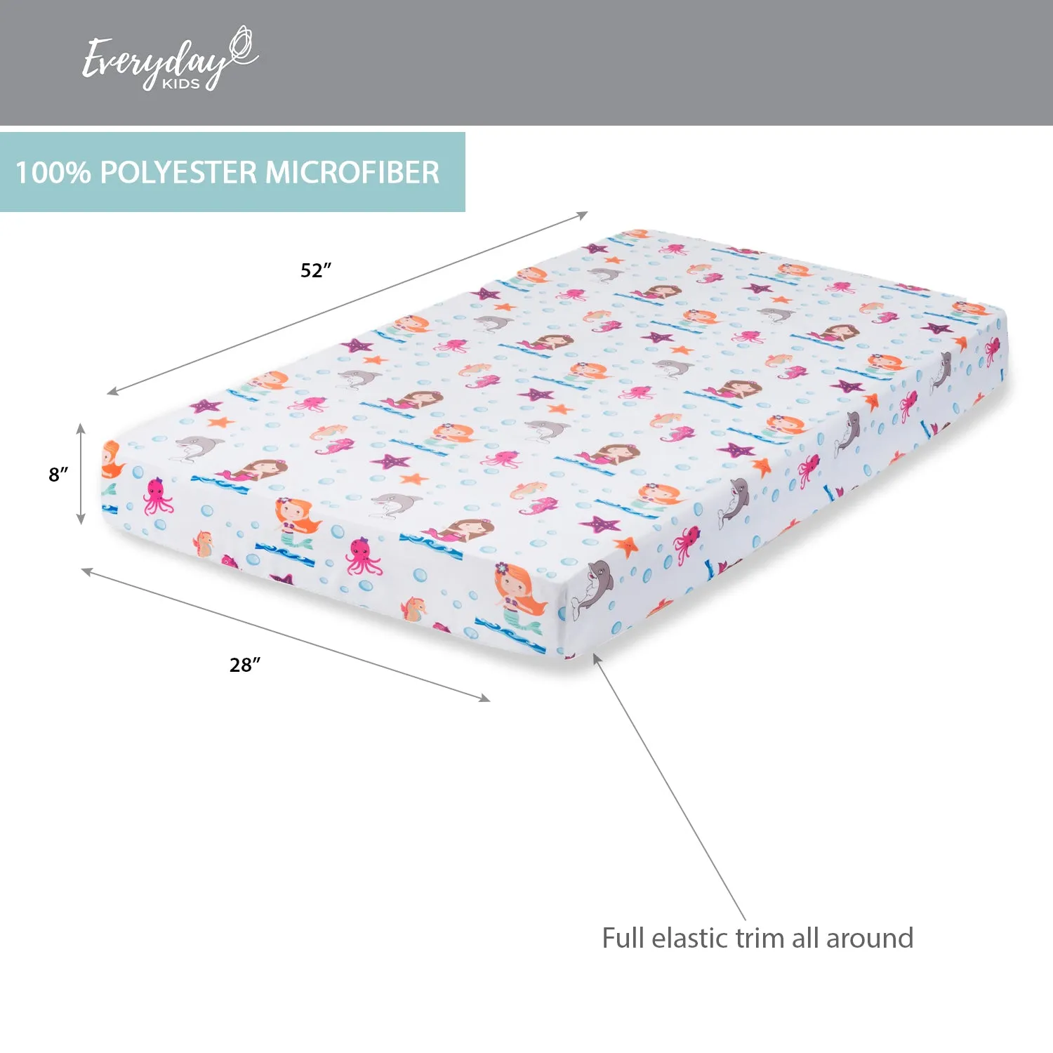 Mermaids Undersea Adventure 3-Piece Toddler Sheet Set