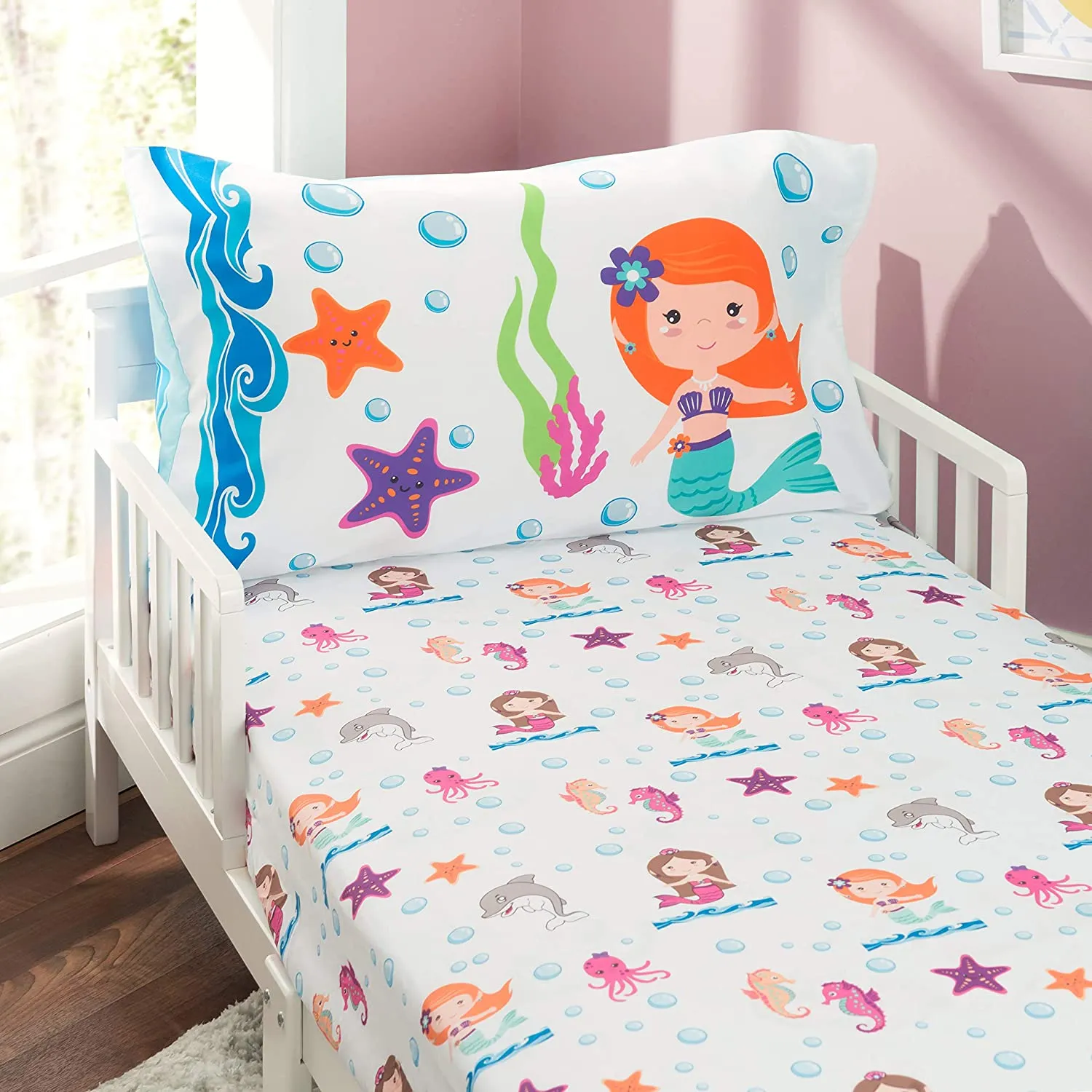 Mermaids Undersea Adventure 3-Piece Toddler Sheet Set