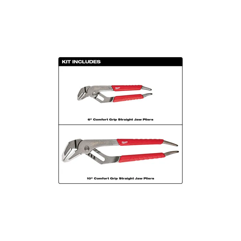 Milwaukee Ream & Punch 2 pc Forged Alloy Steel Straight Jaw Pliers Set