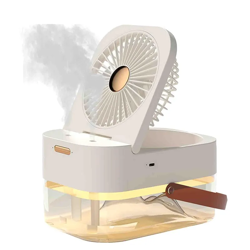 Mini Desktop Dual Spray Humidifier Fan-Ai-13 White