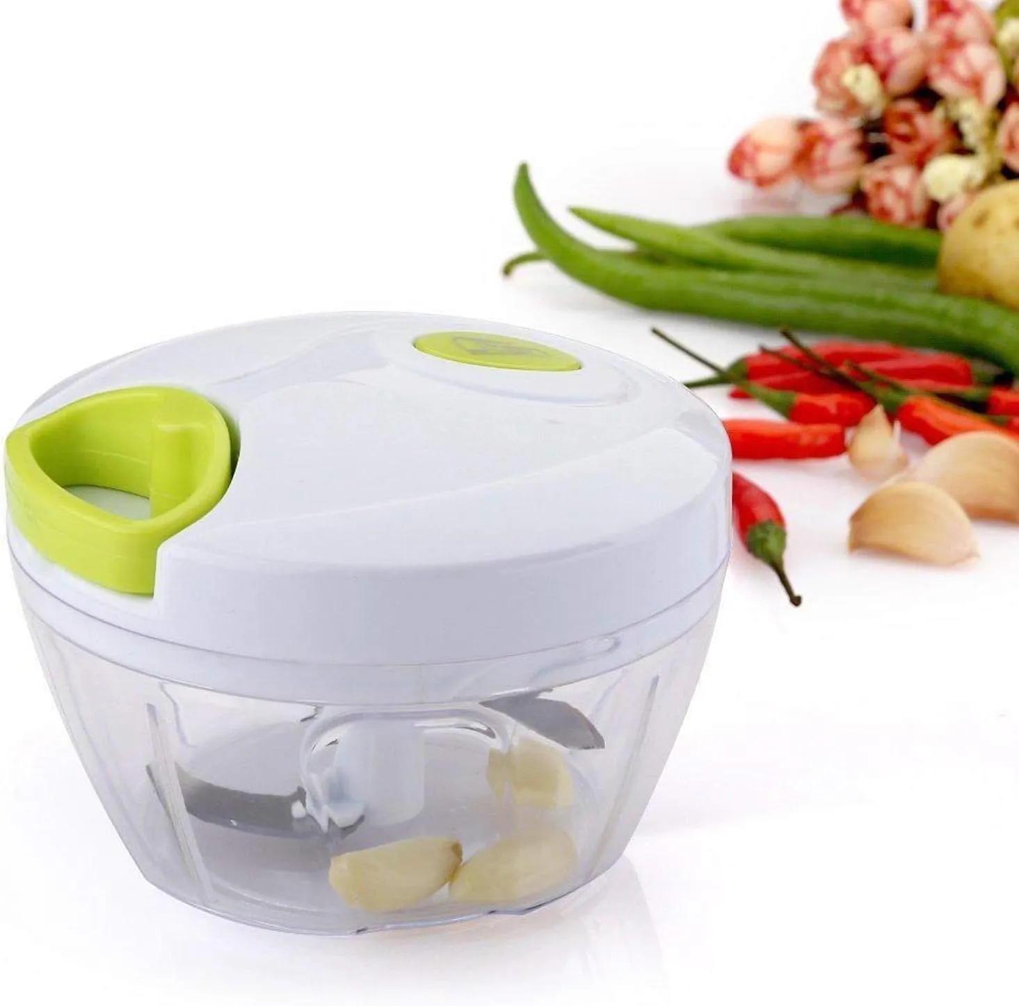 Mini Speedy Chopper Manual Hand Pull Vegetable & Meat Mini Turbo Cutter