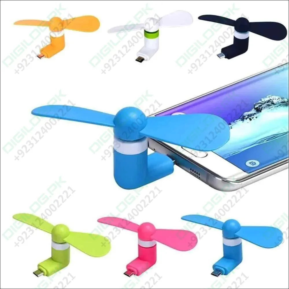 Mini USB Fan For Mobile Phone Micro USB Port Mix Color