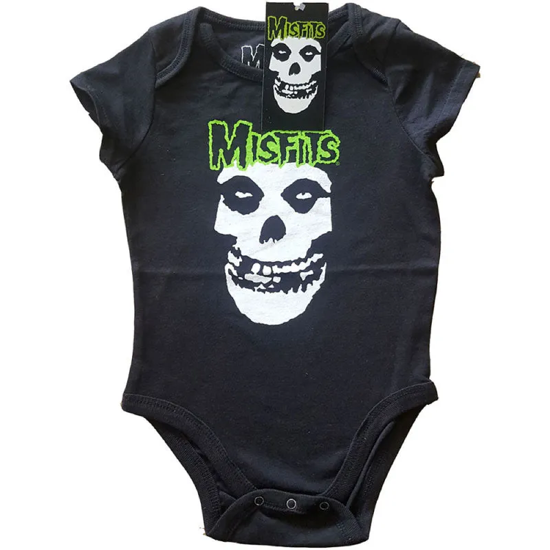 Misfits Babygrow - Misfits Skull and Green Logo