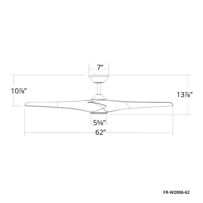 Modern Forms Fans Zephyr Three Blade Ceiling Fan FR-W2006