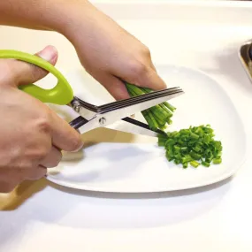 Multifunction Vegetable Stainless Steel Herbs Scissor with 3 Blades