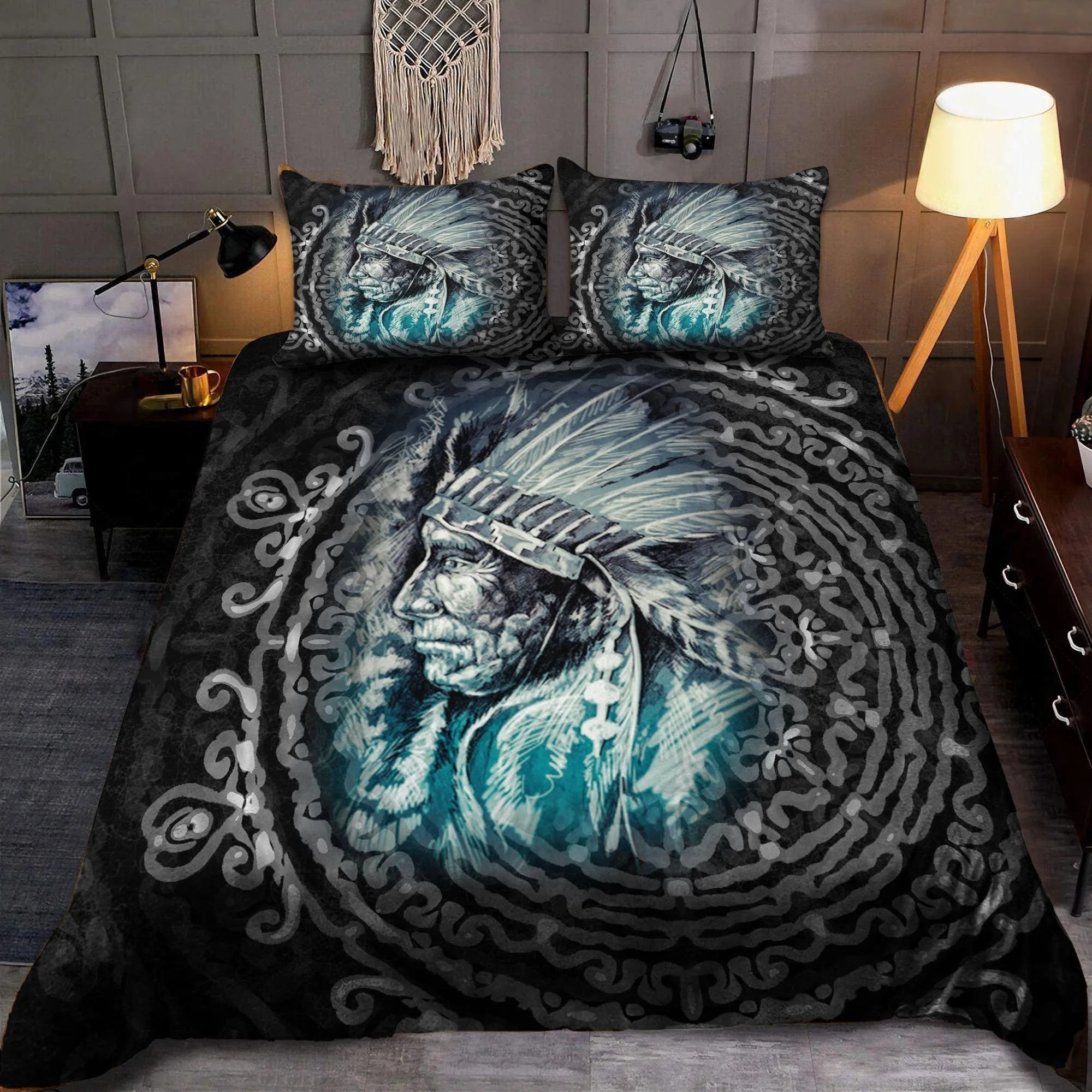 Native Turquoise Motifs Bedding Set WCS