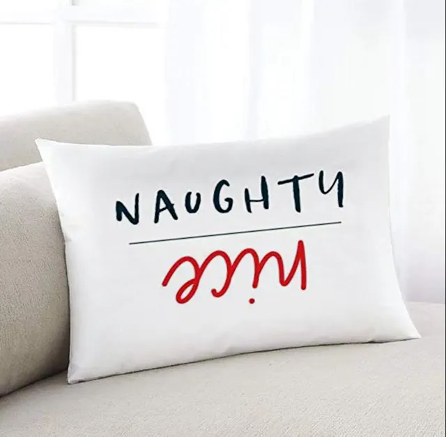 Naughty Or Nice Christmas Pillow Cover