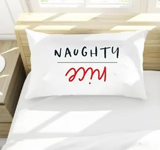 Naughty Or Nice Christmas Pillow Cover