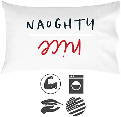 Naughty Or Nice Christmas Pillow Cover