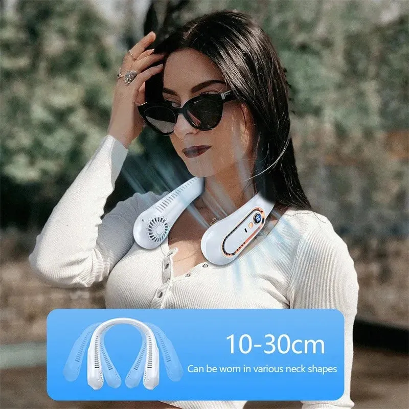 Neck Bladeless Fan Mini Ultra Long Life Portable Silent Neck Fan USB Charging