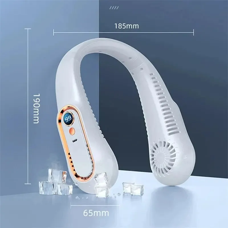 Neck Bladeless Fan Mini Ultra Long Life Portable Silent Neck Fan USB Charging