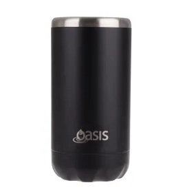 Oasis Stainless Steel Insulated Cooler Can Black 330ml