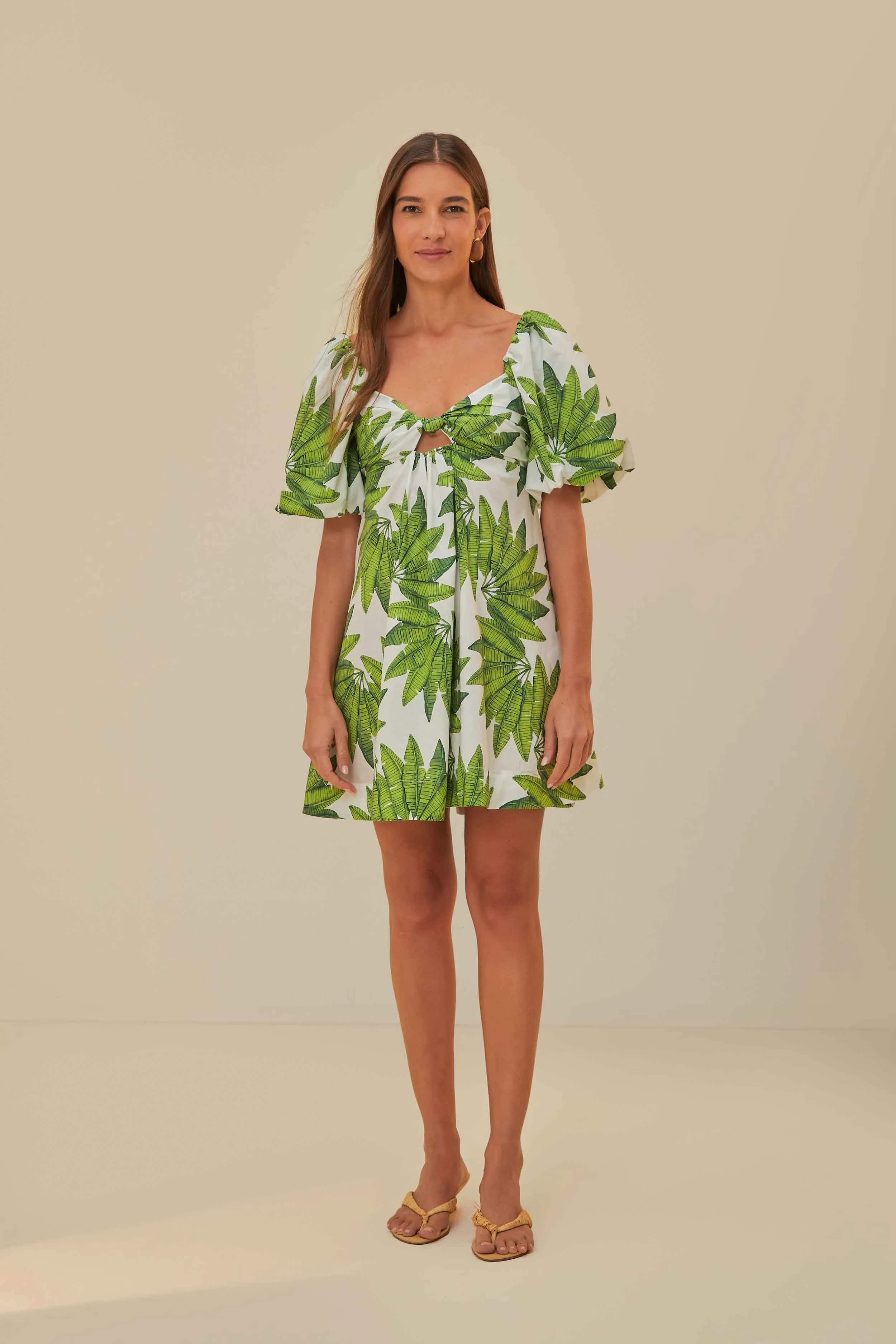 Off-White Palms Fan Mini Dress