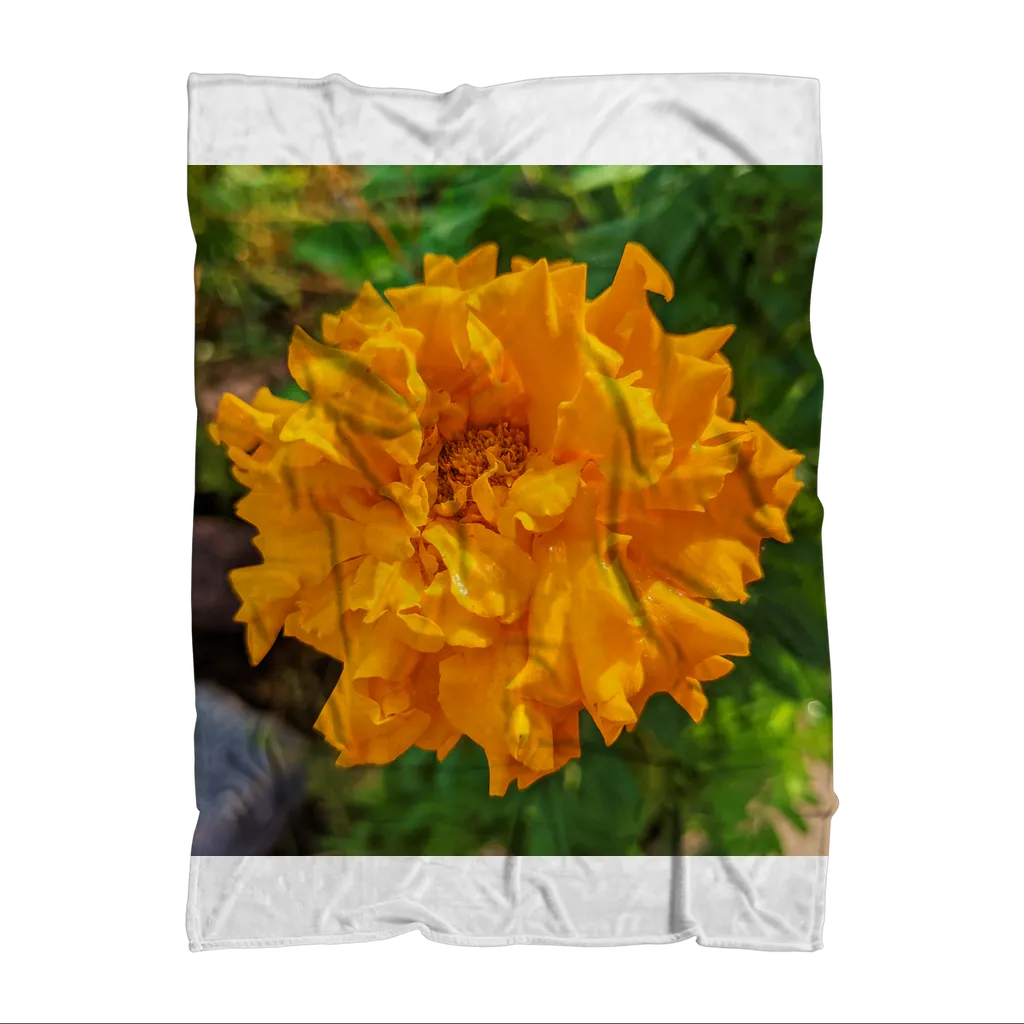 OrangeFlower Sublimation Throw Blanket