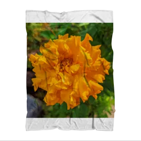 OrangeFlower Sublimation Throw Blanket