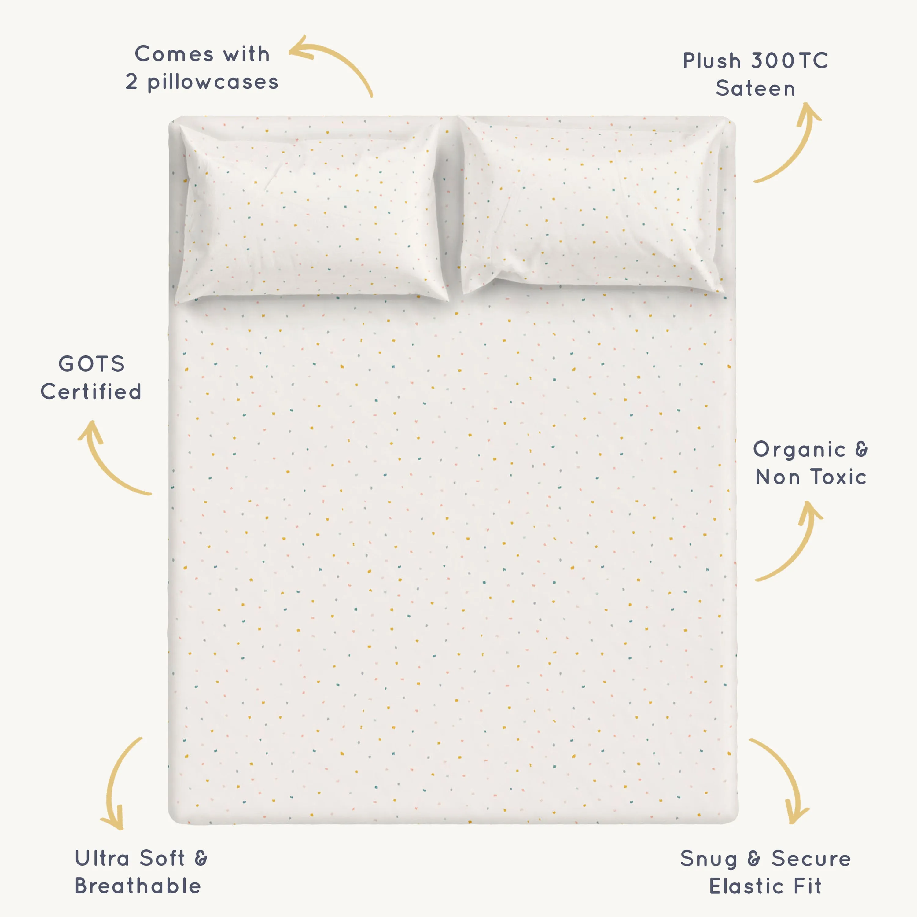 Organic Cotton Sheet Set - Dotty