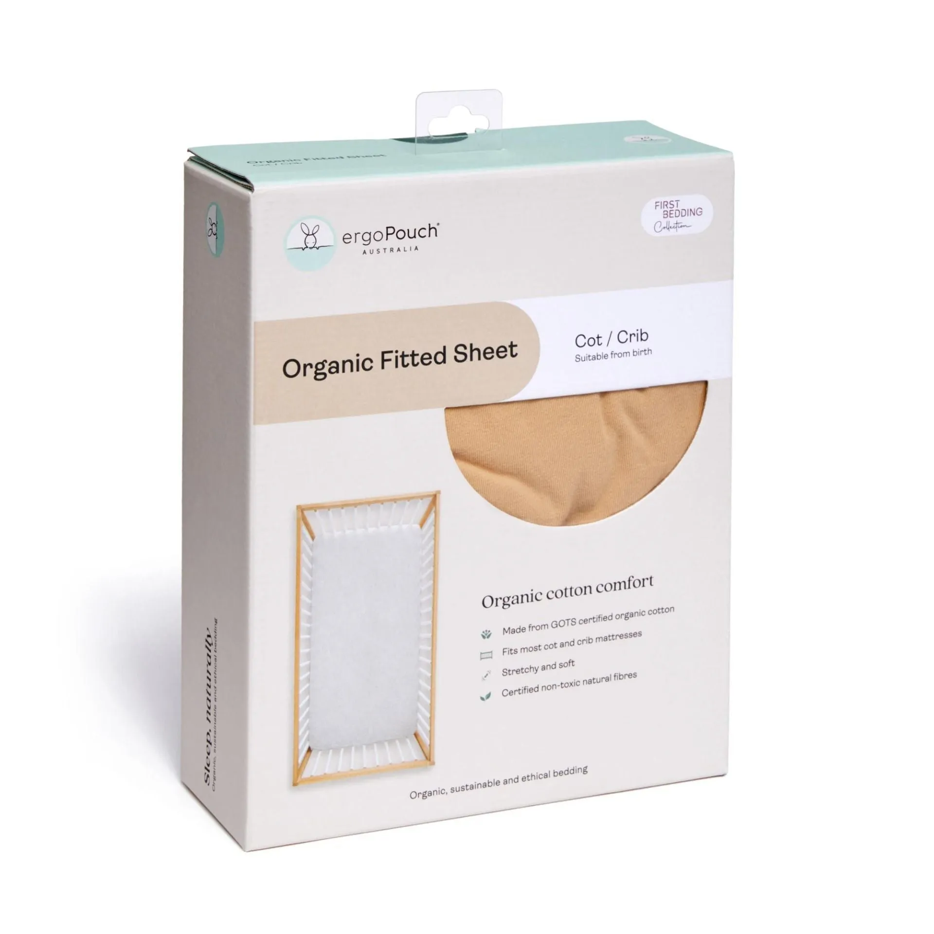 Organic Fitted Sheet Sage