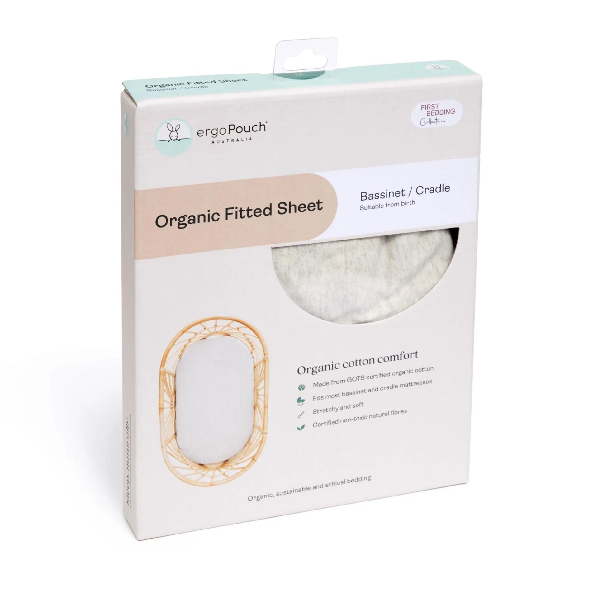 Organic Fitted Sheet Sage