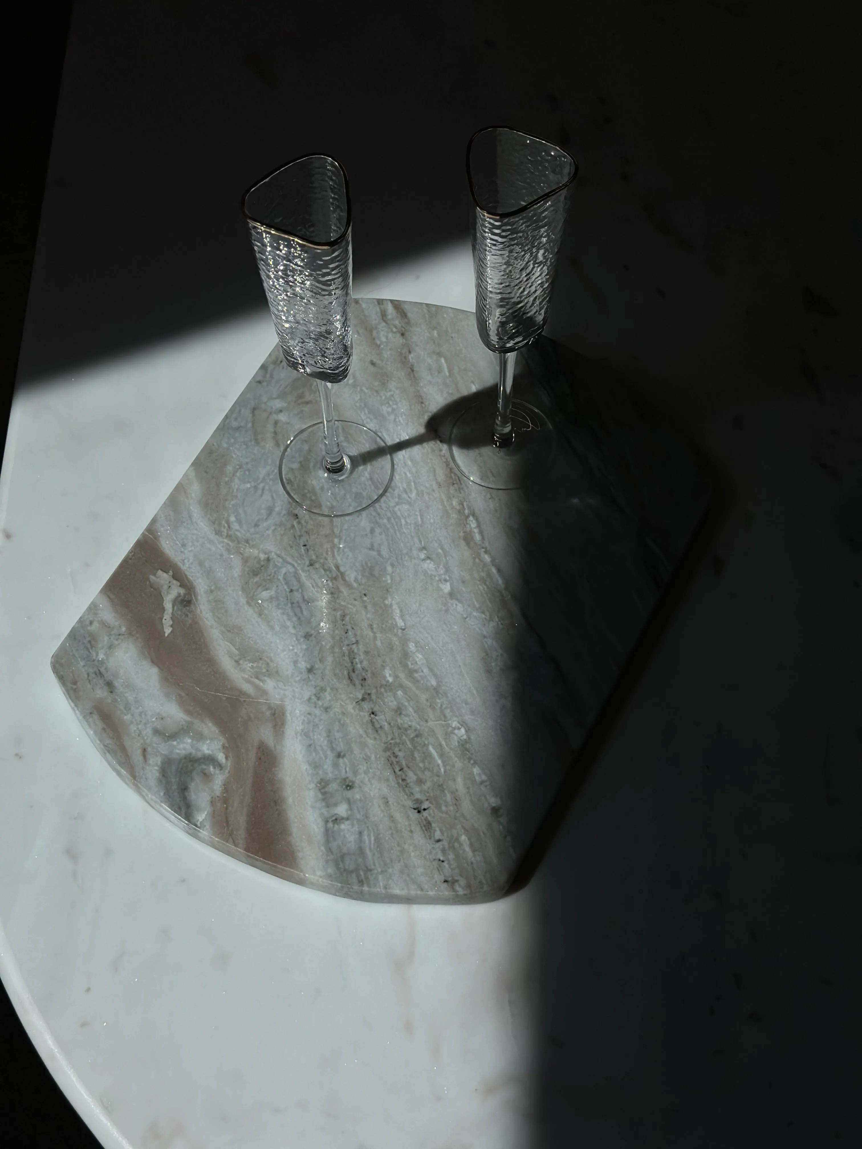 Organic Stone Marble Charcuterie Board