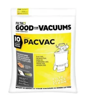 Pacvac Paper Vacuum Bag Brown - For Pacvac Backpack Vacuum x 10's pack