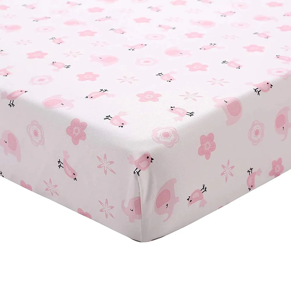 Palette Box 8-Pieces Bedding Set (Polyester) – Pink Elephant Family