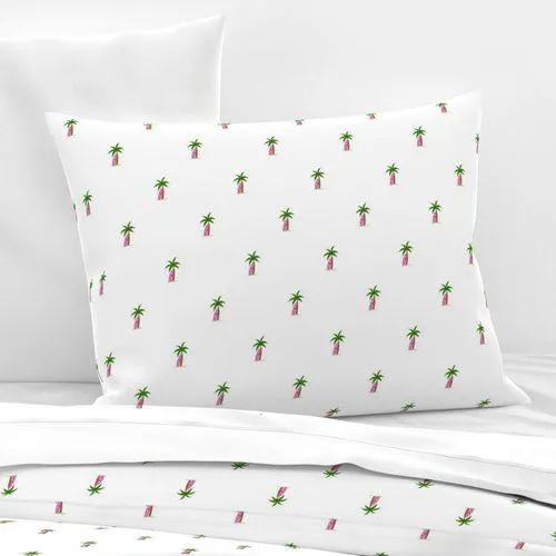 Palm Trees with Pink Surfboard Sheet Set from Surfer Bedding™️