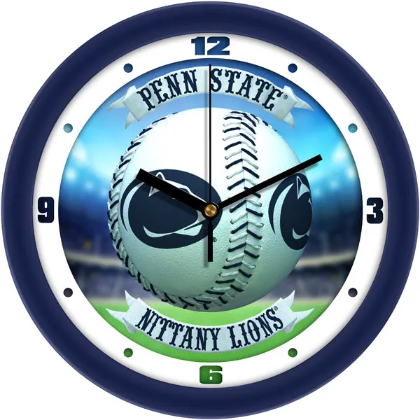 Penn State Wall Clock - Baseball Home Run