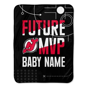 Personalized New Jersey Devils MVP Baby Pixel Fleece Blanket