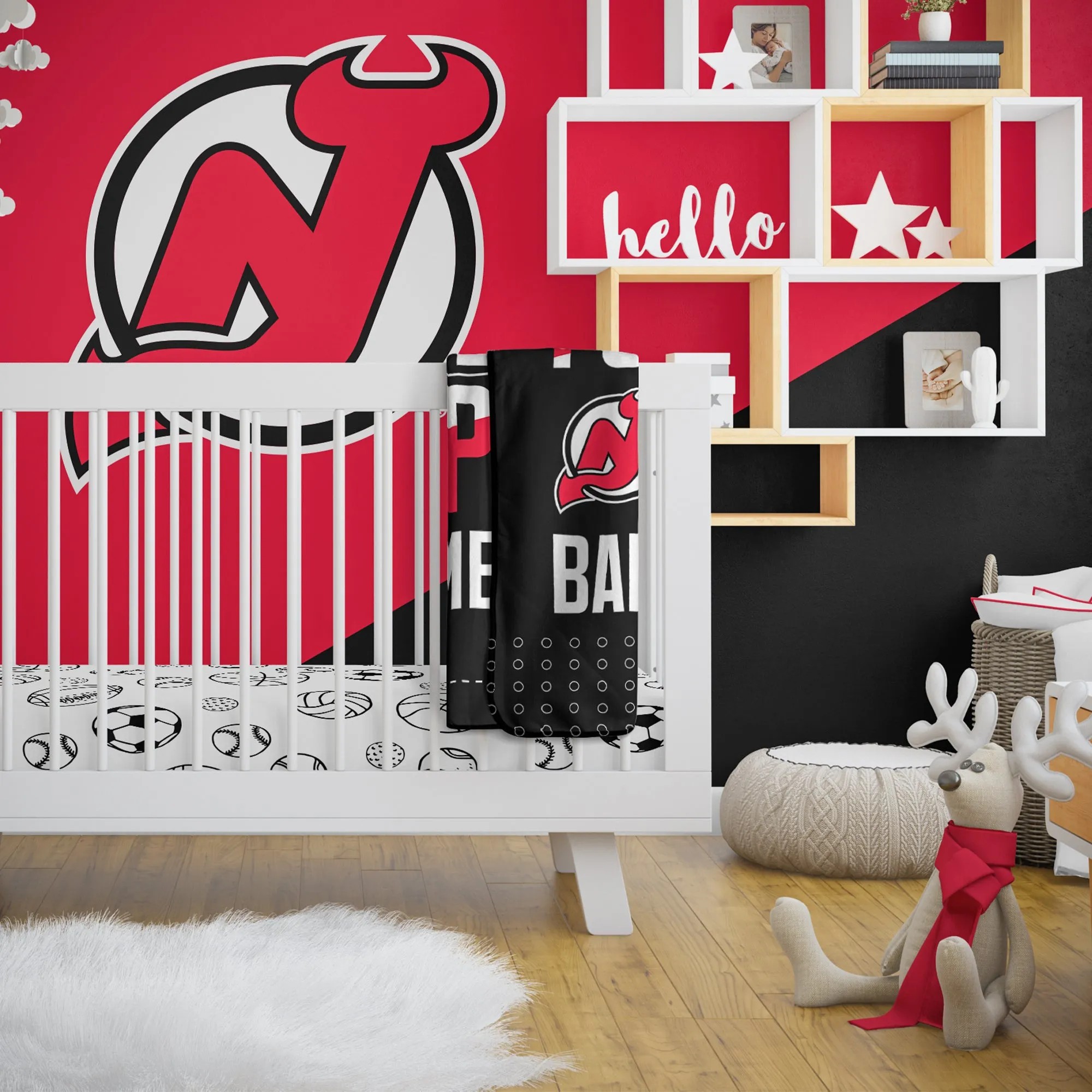 Personalized New Jersey Devils MVP Baby Pixel Fleece Blanket