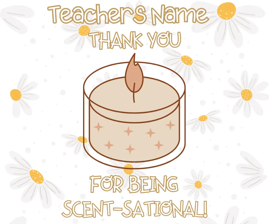 Personalized Teacher Appreciation Candle