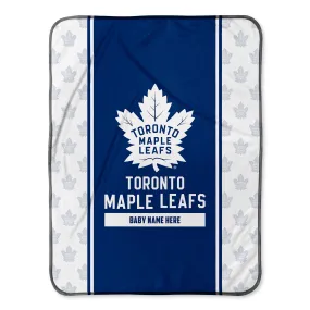 Personalized Toronto Maple Leafs Icon Baby Pixel Fleece Blanket