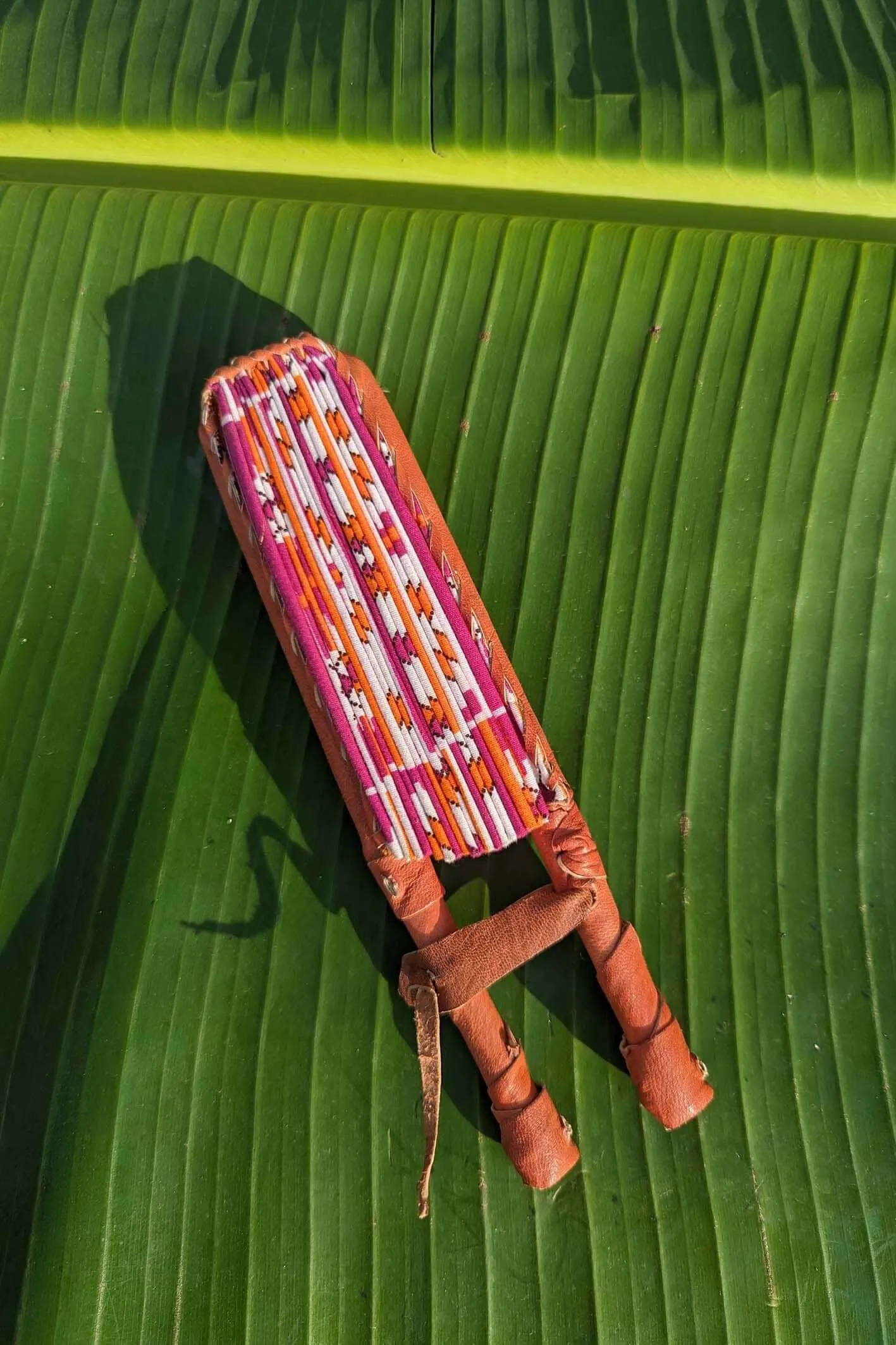 Pink African Print Fan