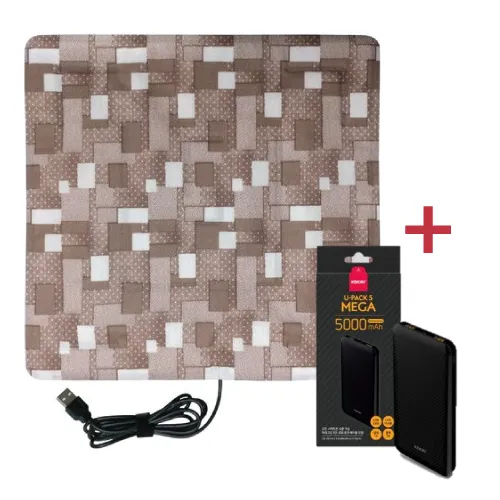 Portable Mini Heating Mat (Connect to USB port)_USB온열매트 ( 차량용 고속충전기 증정)